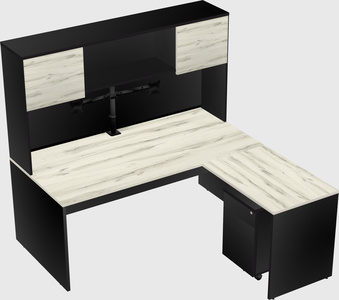 L-shaped office desk