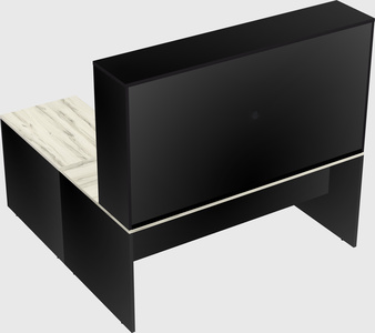 L-shaped office desk