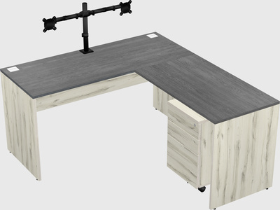 L-shaped office desk