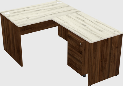 L-shaped office desk