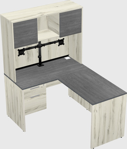 L-shaped office desk