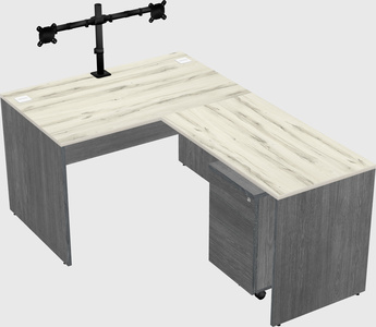 L-shaped office desk
