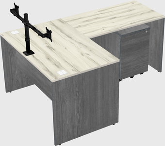 L-shaped office desk