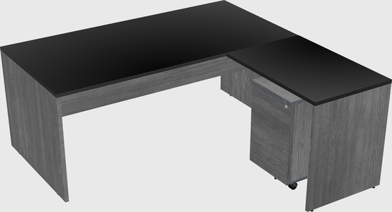 L-shaped office desk
