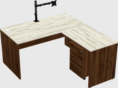 L-shaped office desk