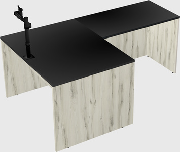 L-shaped office desk