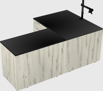 L-shaped office desk