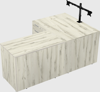 L-shaped office desk
