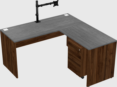 L-shaped office desk