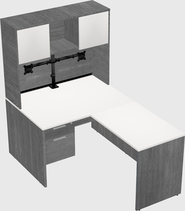 L-shaped office desk