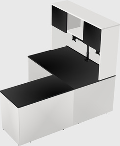 L-shaped office desk