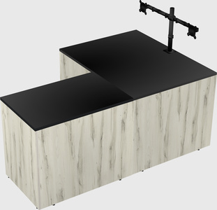 L-shaped office desk