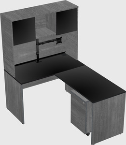 L-shaped office desk