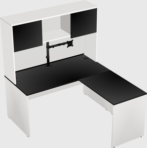 L-shaped office desk