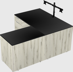 L-shaped office desk