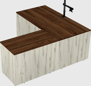 L-shaped office desk