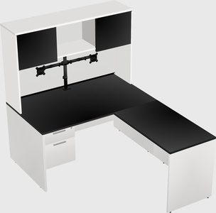 L-shaped office desk