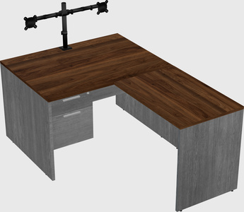 L-shaped office desk