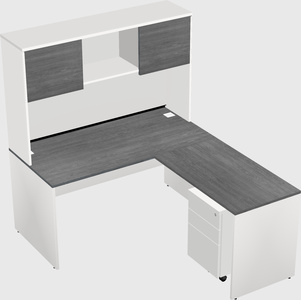 L-shaped office desk