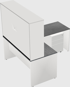L-shaped office desk