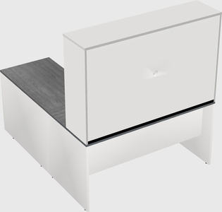 L-shaped office desk