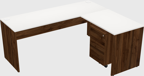L-shaped office desk