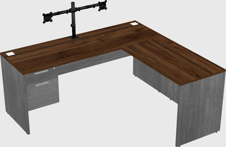 L-shaped office desk