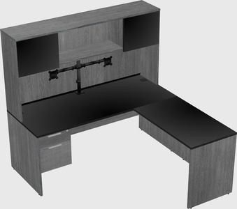 L-shaped office desk