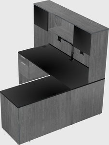 L-shaped office desk