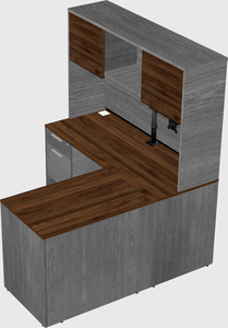 L-shaped office desk