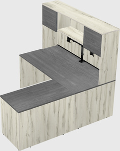 L-shaped office desk