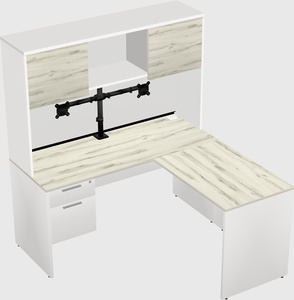 L-shaped office desk