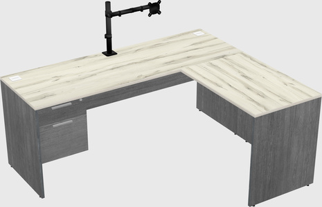 L-shaped office desk