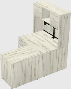 L-shaped office desk