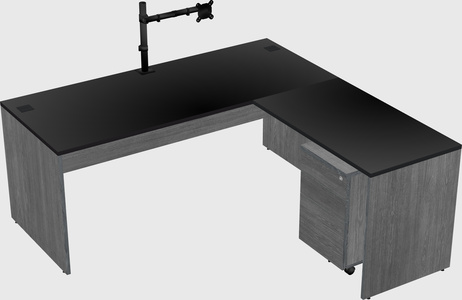 L-shaped office desk