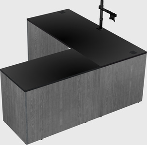 L-shaped office desk