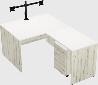 L-shaped office desk