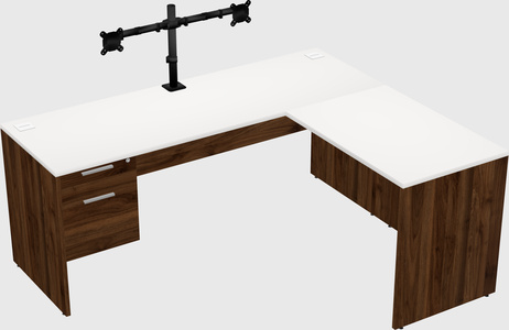 L-shaped office desk