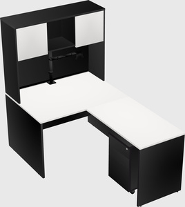 L-shaped office desk