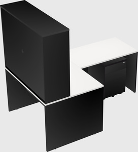 L-shaped office desk