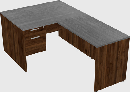 L-shaped office desk