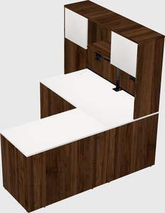 L-shaped office desk