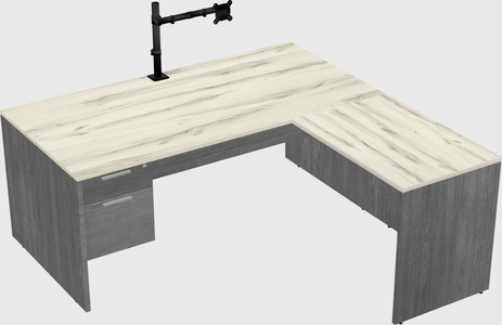 L-shaped office desk