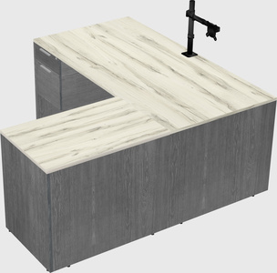 L-shaped office desk