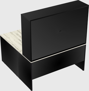 L-shaped office desk