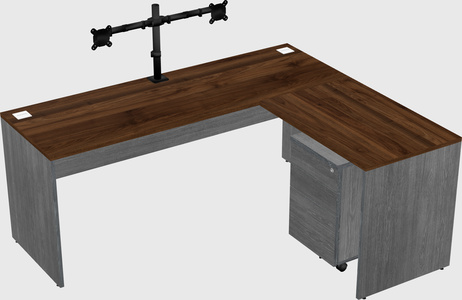 L-shaped office desk