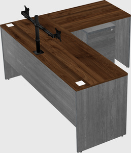 L-shaped office desk