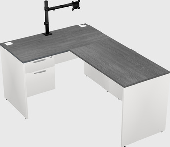 L-shaped office desk