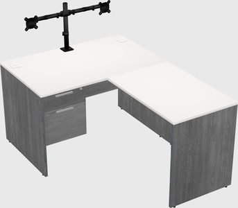 L-shaped office desk