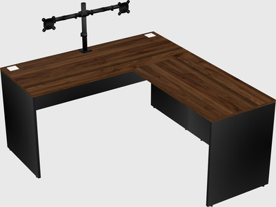 L-shaped office desk